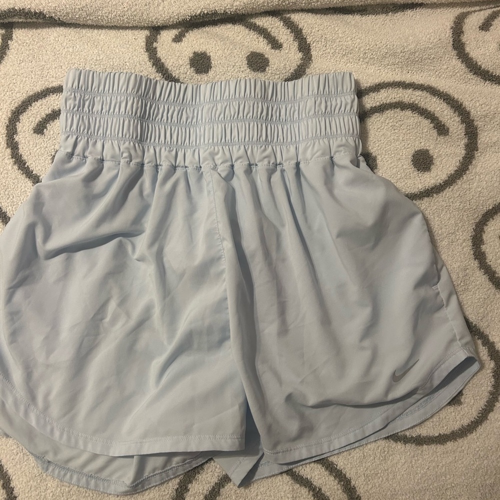 Nike Women's High Waist Light Blue Shorts